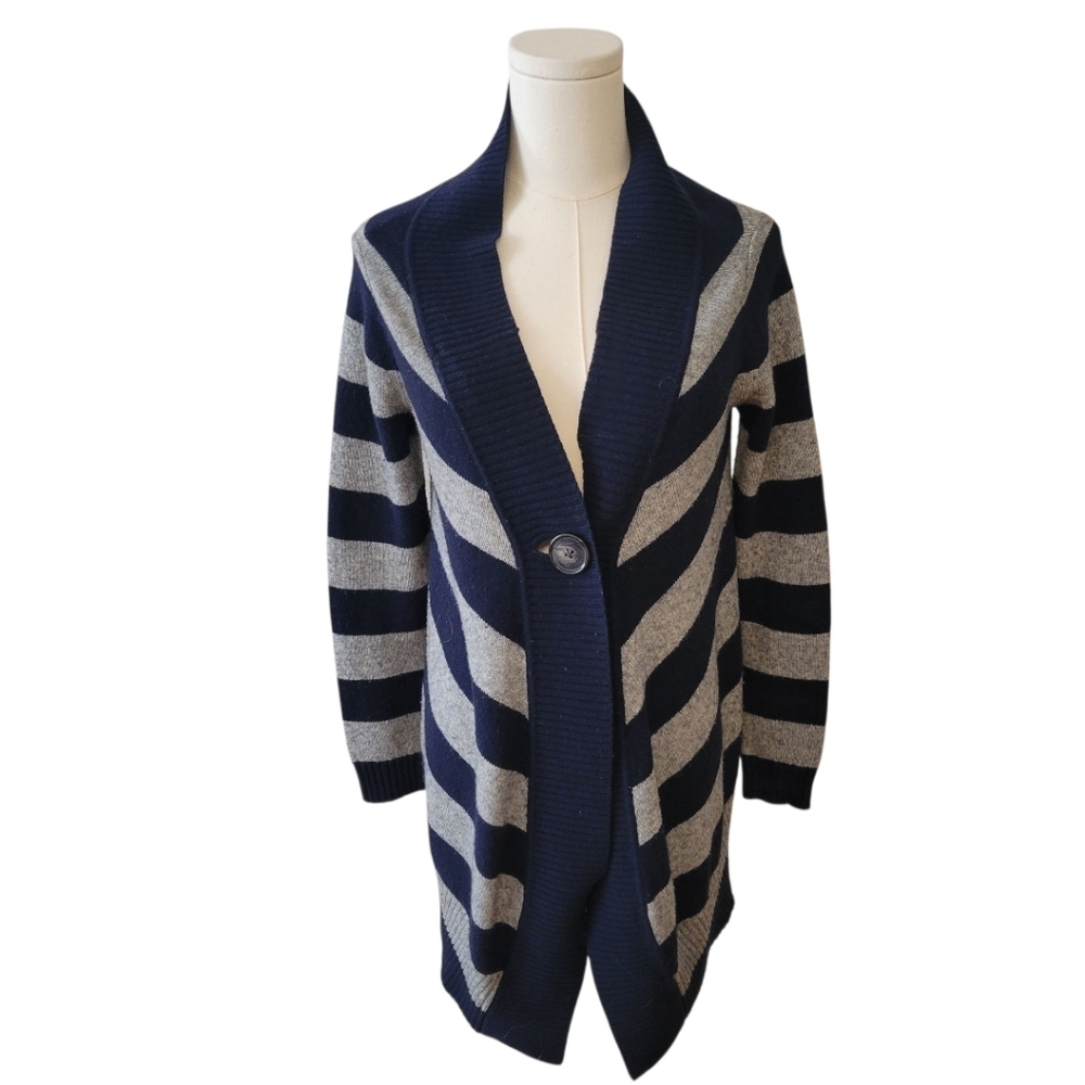 Banana Republic Dark Blue & Gray Long Cardigan Sweater Size XS‎